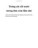 Trứng cút xốt nước tương đưa cơm lắm nhé