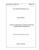 Luận văn Thạc sĩ Quản lý công: Tổ chức và hoạt động của Hội đồng nhân dân huyện Buôn Đôn, tỉnh Đắk Lắk