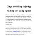 Chọn đồ Đông thật đẹp và hợp với dáng người