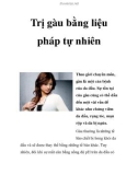 Trị gàu bằng liệu pháp tự nhiên