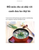 Đổi món cho cả nhà với canh dưa leo thịt bò