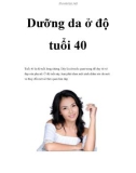 Dưỡng da ở độ tuổi 40