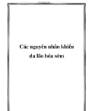 Các nguyên nhân khiến da lão hóa sớm