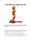 5 sai lầm khi chăm sóc tóc