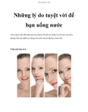 Những lý do tuyệt vời để bạn uống nước