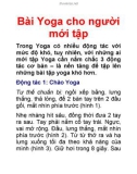 Bài Yoga cho người mới tập