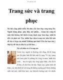 Trang sức và trang phục