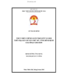 Đề án Thạc sĩ Quản lý công: Thực hiện chính sách trợ giúp xã hội trên địa bàn huyện Phù Mỹ, tỉnh Bình Định giai đoạn 2024- 2030