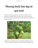 Phương thuốc làm đẹp từ quả bưởi