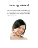 Giữ da đẹp khi thu về