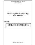 Kỷ yếu hội thảo khoa học cấp bộ môn: Du lịch homestay