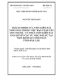 Tóm tắt Luận văn Thạc sĩ Luật học: Trách nhiệm của Viện kiểm sát nhân dân trong việc bảo vệ QCN - Từ thực tiễn kiểm sát giải quyết các vụ việc dân sự tại VKSND tỉnh Đắk Lắk