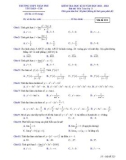 Đề thi học kì 2 môn Toán lớp 11 năm 2021-2022 có đáp án - Trường THPT Trần Phú