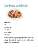 Canh rau củ hải sản