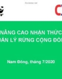 Bài giảng Nâng cao nhận thức quản lý rừng cộng đồng