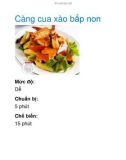 Càng cua xào bắp non