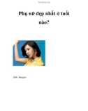 Phụ nữ đẹp nhất ở tuổi nào?