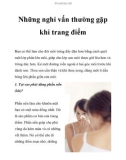 Những nghi vấn thường gặp khi trang điểm