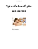 Ngủ nhiều hơn để giảm cân sau sinh