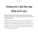 Những lưu ý khi làm đẹp bằng nước gạo