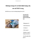 Khung trang trí cá tính dành tặng chị em mê thời trang