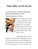 Tăng chiều cao cho bé yêu