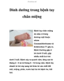 Chế độ Dinh dưỡng trong bệnh tay chân miệng