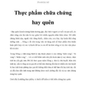 Thực phẩm chữa chứng hay quên