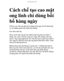 Cách chế tạo cao mật ong linh chi dùng bồi bổ hàng ngày