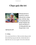 Chọn quà cho trẻ