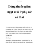 Dùng thuốc giảm ngạt mũi ở phụ nữ có thai