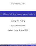 Bài giảng Xác suất thống kê ứng dụng trong kinh tế xã hội: Chương 10 - Dương Thị Hương