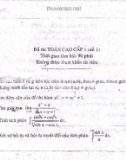 Đề thi khóa 31 trường ĐHSP năm 2 khoa vật lý - Toán cao cấp 1