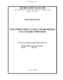 Luận văn Thạc sĩ Khoa học Ngữ văn: Trần Nhân Tông và mấy vấn đề nổi bật của văn học thời Trần