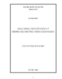 Luận văn Thạc sĩ Luật học: Hoạt động trợ giúp pháp lý trong các chương trình giảm nghèo