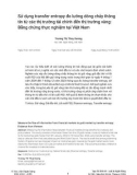 Sử dụng transfer entropy đo lường dòng chảy thông tin từ các thị trường tài chính đến thị trường vàng: Bằng chứng thực nghiệm tại Việt Nam