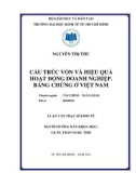 Luận văn Thạc sĩ Kinh tế: Cấu trúc vốn và hiệu quả hoạt động doanh nghiệp - Bằng chứng ở Việt Nam