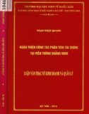 Luận văn Thạc sĩ Kinh doanh và quản lý: Hoàn thiện công tác phân tích tài chính tại Viễn thông Quảng Ninh