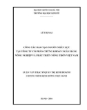 Luận văn Thạc sĩ Quản trị kinh doanh: Công tác đào tạo nguồn nhân lực tại công ty cổ phần chứng khoán Ngân hàng Nông nghiệp và Phát triển Nông thôn Việt Nam