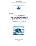 Bài giảng Các hệ thống kiểm soát chất lượng và quản lý chất lượng - Trương Bách Chiến