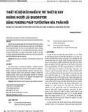 Thiết kế bộ điều khiển vị trí thiết bị bay không người lái Quadrotor bằng phương pháp tuyến tính hóa phản hồi