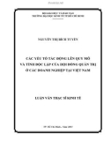 Luận văn Thạc sĩ Kinh tế: Các yếu tố tác động lên quy mô và tính độc lập của hội đồng quản trị ở các doanh nghiệp tại Việt Nam