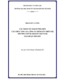 Luận văn Thạc sĩ Kinh tế: Các nhân tố ảnh hưởng đến cấu trúc vốn các công ty niêm yết trên thị trường chứng khoán Việt Nam giai đoạn 2010-2011