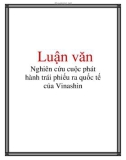 Luận văn: Nghiên cứu cuộc phát hành trái phiếu ra quốc tế của Vinashin