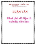 LUẬN VĂN: Khai phá dữ liệu từ website việc làm