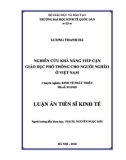 Luận án tiến sĩ Kinh tế: Nghiên cứu khả năng tiếp cận giáo dục phổ thông cho người nghèo ở Việt Nam