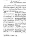 Quản lý cảnh quan tổng hợp trong phát triển du lịch dựa vào cộng đồng tỉnh Đắk Lắk