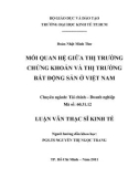 Luận văn Thạc sĩ Kinh tế: Mối quan hệ giữa thị trường chứng khoán và thị trường bất động sản ở Việt Nam