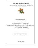 Luận văn Thạc sĩ Văn học: Các cấp độ của thời lưu trong Dưới bóng những cô gái đương hoa của Marcel Proust