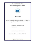 Luận văn Thạc sĩ Kinh tế: Một số giải pháp nâng cao chất lượng dịch vụ tại công ty Bảo Việt Sài Gòn
